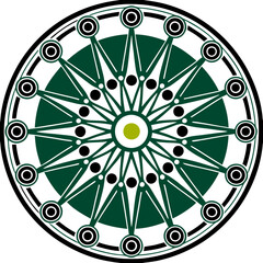 Radiating Circular Motifs Sharp Mandala Design High Quality Editable Mandala Vector Design And Illustration