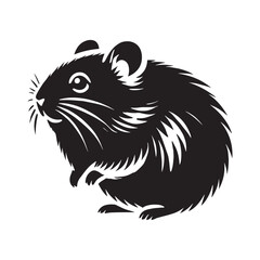 Hamster silhouette for versatile design and artistic uses - Hamster black vector
