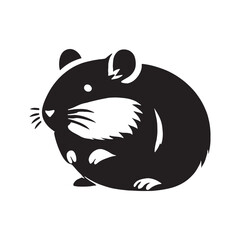 Stylish hamster silhouette for versatile digital purposes - Hamster illustration - minimallest hamster vector
