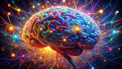 Aerial View Dopamine Pleasure Brain Neurotransmitter Reward System Science  High Resolution Photo