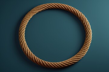 rope circle on blue background