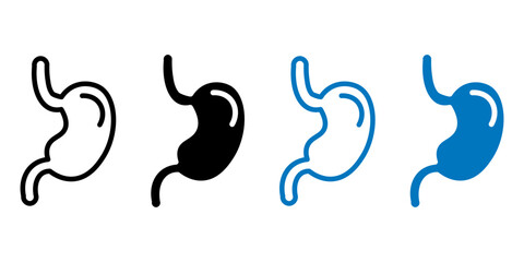 Stomach icon. Gastroenterology sign. Anatomy organ symbol. Digestion pictogram. Abdomen illustration. Medicine logo.