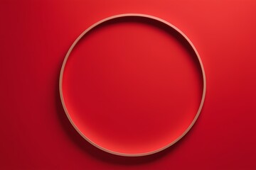a red circle with a gold ring on it