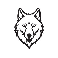 Fototapeta premium Black Wolf Logo Vector Design, Modern Emblem for Branding, T-Shirt, Banner, Poster, and Card