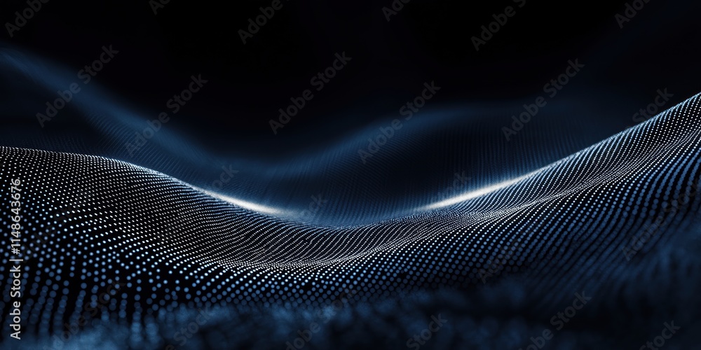 Poster abstract dark blue background with subtle light highlights creates modern tech design. grid-like fib