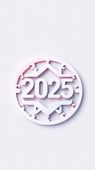 A vibrant cell phone wallpaper celebrating the New Year 2025, featuring colorful fireworks and bold gold text, creating a festive and lively atmosphere.