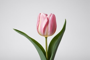 a pink tulip in a vase