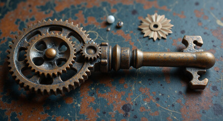 old rusty key