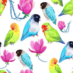 seamless pattern with birds