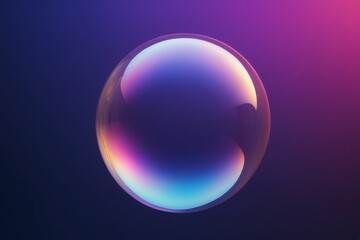 a soap bubble floating on a dark background