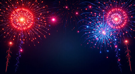 Obraz premium fireworks on the night sky