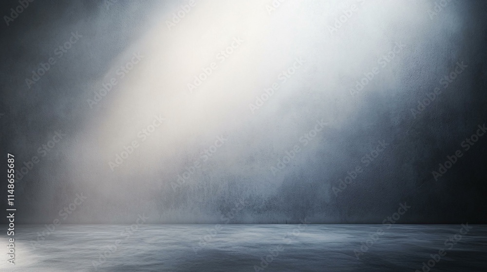 Poster abstract gray studio background with soft spotlight and texture for creative projects