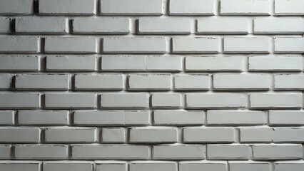 Fototapeta premium Minimalist white brick wall with a subtle textured background, offering a clean and modern aesthetic for design projects.