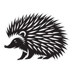 Creative hedgehog silhouette for innovative artistic designs - Hedgehog illustration - minimallest hedgehog vector

