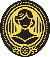 Obraz premium Refined Victorian Silhouette Cameo for Elegant Projects 