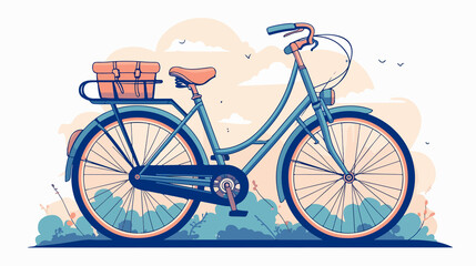 Fototapeta premium Bicycle Line Icon isolated on White Background