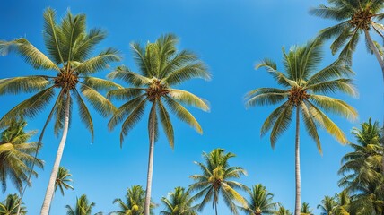 Obraz premium palm tree and blue sky