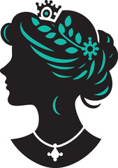 Feminine Cameo Silhouette for Fashion Art
