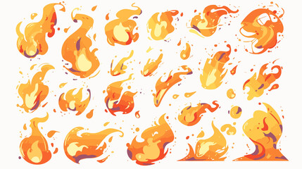 Cartoon Fire Flame Sprite Animation Set for Vibrant Designs