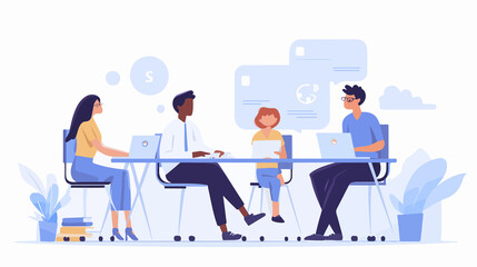 Professional Business Plan Isolated Cartoon Vector Illustrations