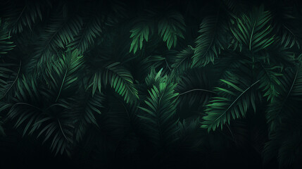 Fototapeta premium Green palm leaves on white backgroung Magnifice