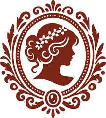 Elegant Female Silhouette Cameo for Craft Use
