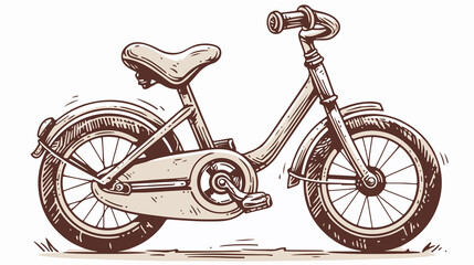 Child Bike Sketch Icon for Web, Mobile, and Infographics
