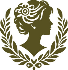 Ornate Cameo Icon for Traditional Designs
