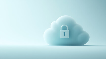 Securing data in the cloud digital lock concept virtual environment minimalist viewpoint for enhanced privacy