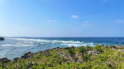 沖縄県 万座毛の景色 恩納村