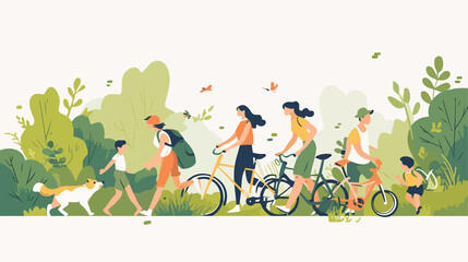 Fototapeta premium Happy Family Enjoying Outdoor Activities Together in the Park