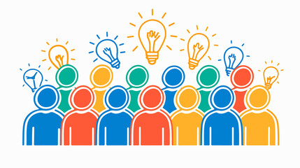 Minimalist Leadership Vector Icon on White Background