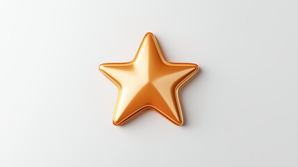 Obraz premium Golden star icon rendering on white background for design use