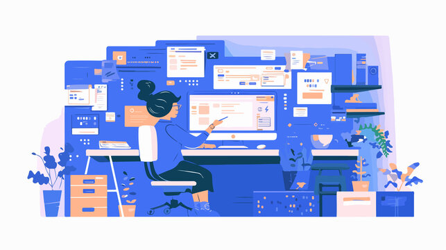Professional Programmer Coding Website: Coder Web Designer Works On Project