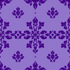 Purple Damask Seamless Pattern: Elegant and sophisticated, this rich purple damask pattern creates a luxurious feel. Ideal for design projects needing a touch of regal charm. 