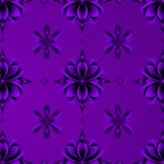 Fototapeta premium Purple Floral Pattern: A captivating background of repeating purple flowers with intricate details, offering a vibrant and sophisticated visual for design projects and presentations. 