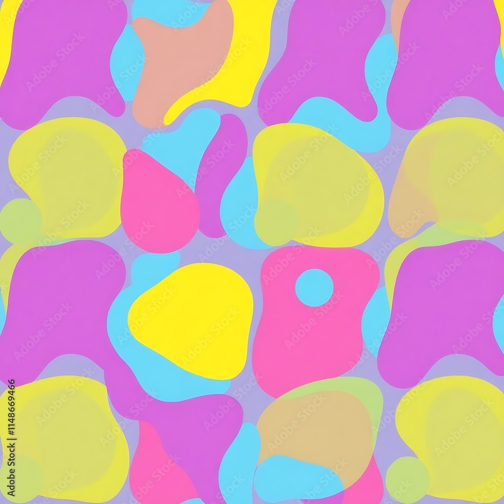 Poster pastel dreamscape: abstract seamless pattern