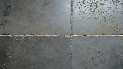 Obraz premium Detailed close-up of a weathered concrete floor texture, highlighting imperfections and a rough surface with an industrial style.