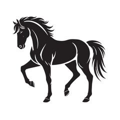 Creative horse silhouette for digital design projects - Horse illustration - minimallest horse vector
