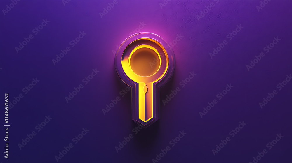 Aufkleber unlocking insights with a search icon digital space graphic design abstract environment modern persp