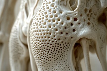 Naklejka premium Intricate Textures of Organic Forms Highlighting the Complexity of Structures in Nature, Showcasing Detailed Patterns and Unique Spacing Throughout the Surface