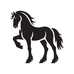 Captivating horse silhouette for creative projects - Horse black vector
