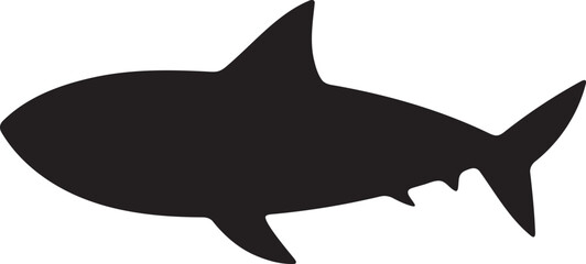 silhouette of a shark