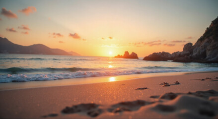 Fototapeta premium sunset on the beach