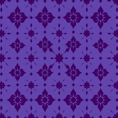 Purple Floral Tile Pattern: A sophisticated and timeless design featuring intricate floral motifs in a vibrant purple hue, perfect for adding a touch of elegance to any project.  