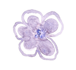 Delicate watercolor flower in soft pastel hues with subtle artistic brush strokes.
