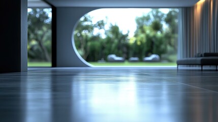 Rerender Ai render Ceramic window tint Hosting core Donut vase Squarespace designer Artlist Artgrid Blenderkit Vidnoz Modern indoor floor reflecting light in spacious room with large windo