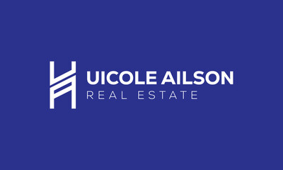 U A Real estate logo realtor logo property logo design vector template