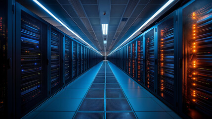 Fototapeta premium Cyber attack incident response planning for data breach protection in data centers secure environment technology focused