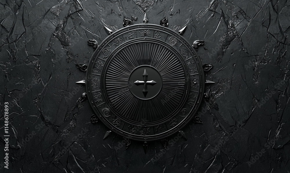 Poster empowering diversity and equality through action a symbolic shield in a textured dark environment
